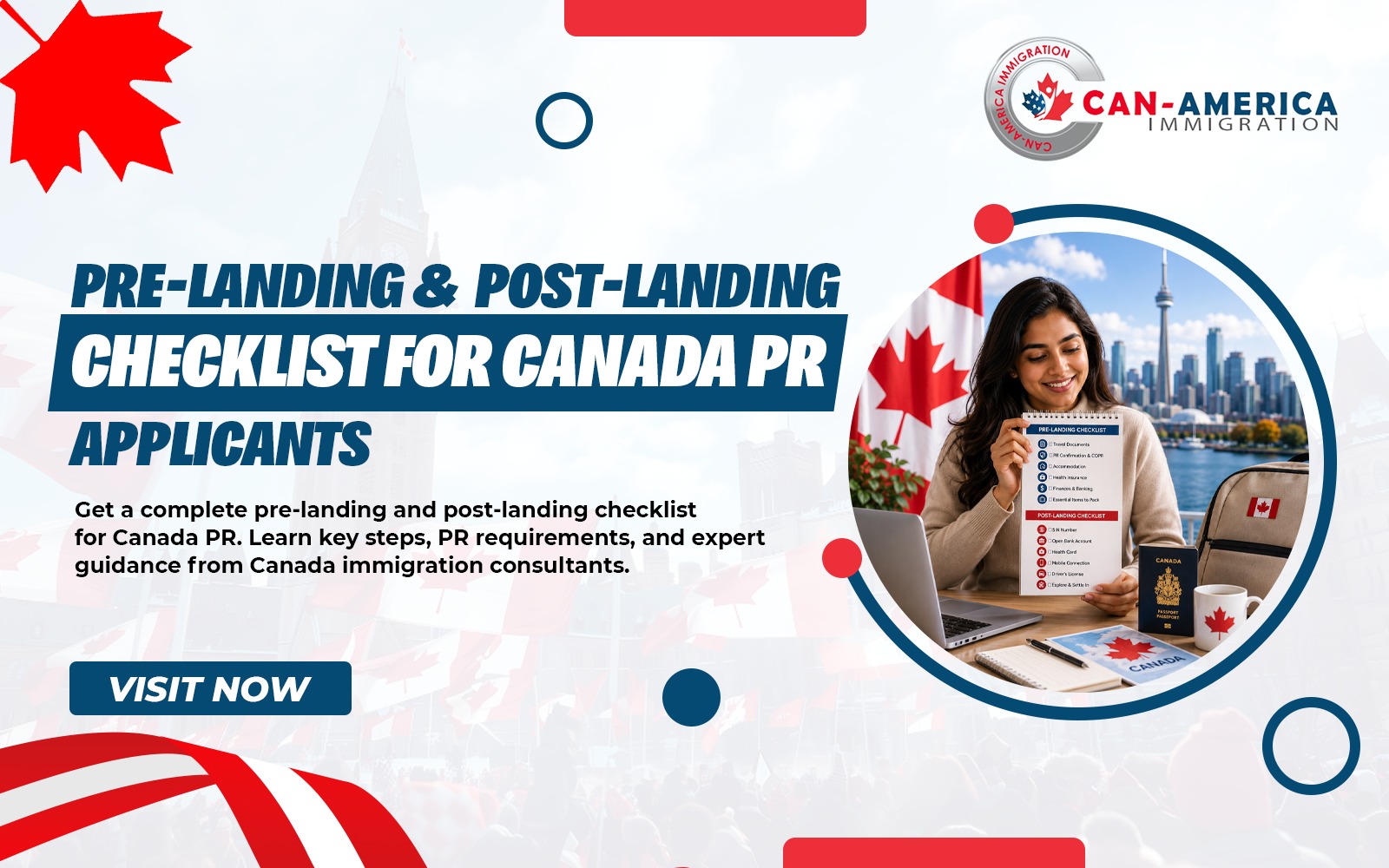 Pre-Landing & Post-Landing Checklist for Canada PR Applicants